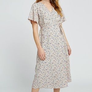 People Tree Midi Tencel Floral Wrap Dress